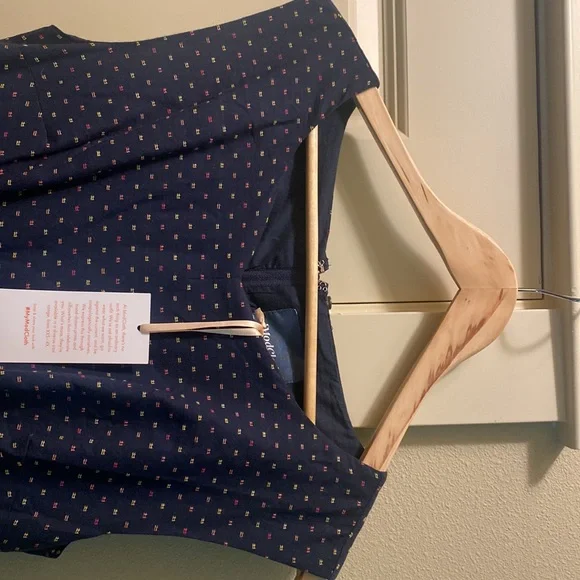 NWT ModCloth dress size 8. Sleeveless and dark blue with a fun pattern! - Picture 6 of 11